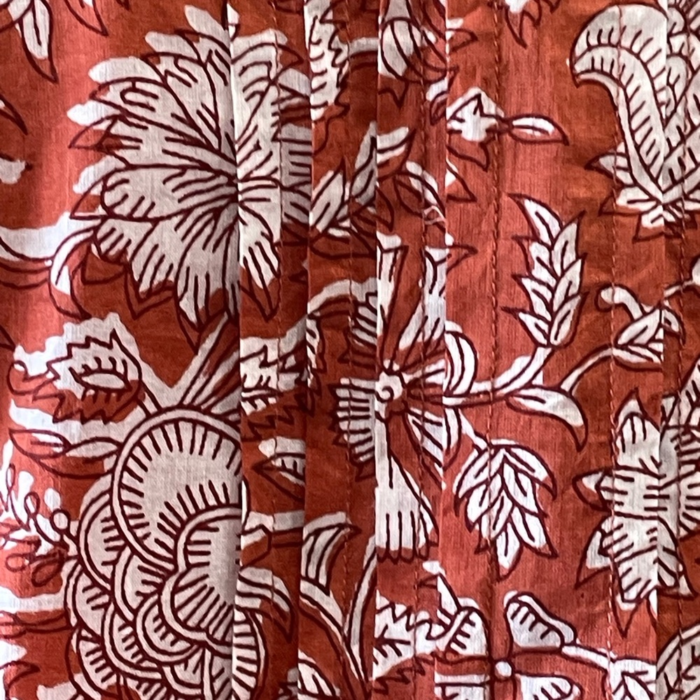 Uncle Frank by Ivy Jane Anthropologie Ruffle Floral Boho Tunic Swing Dress L - Picture 9 of 13